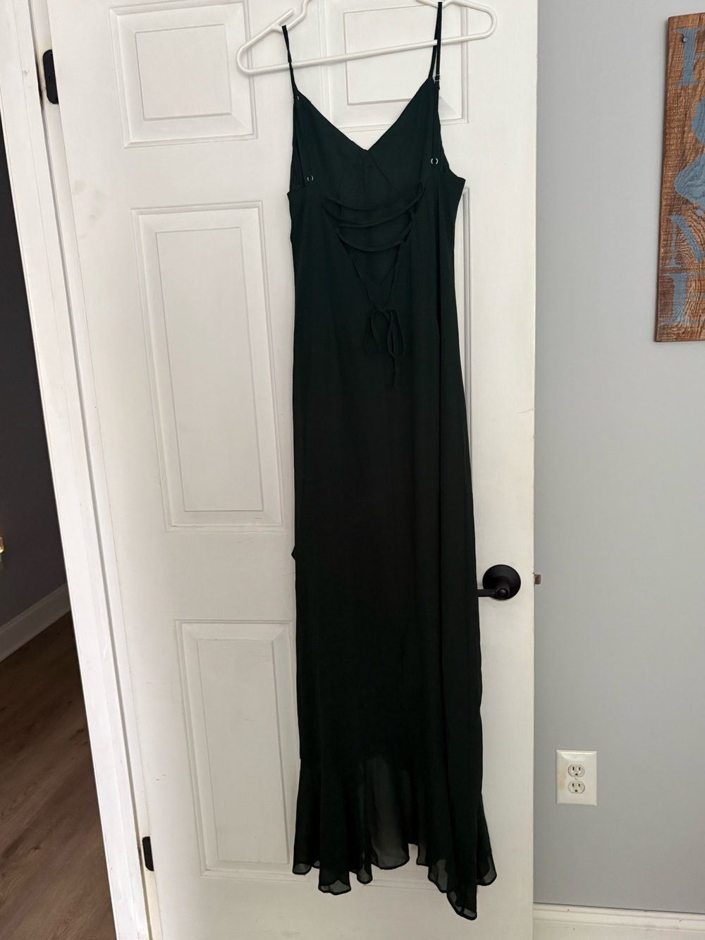 Lulu's Hunter Green Spaghetti-Strap Dress